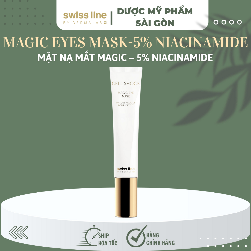 Swissline Cell Shock Magic Eyes Mask 5% 煙酰胺眼膜,用於皺紋、下垂的眼睛