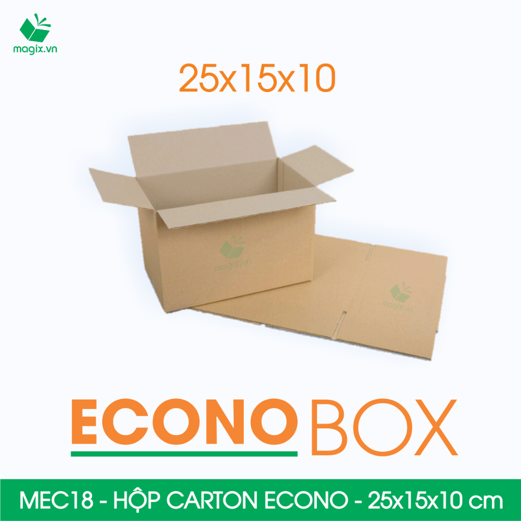 Mec18 - 25x15x10 cm - 組合 20 箱 ECONO 超級經濟光滑紙箱