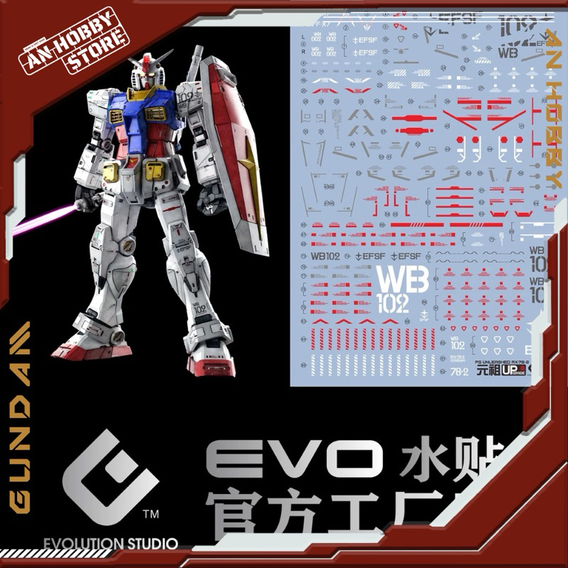 Pg 釋放 RX 78-2 1 / 60 GUNDAM 的水貼