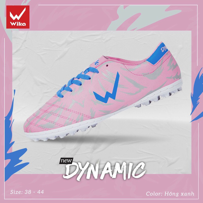 Wika Dynamic 高品質正品平價足球鞋尺碼 38-44 大碼 38-44 男女款藍色粉色耐用皺紋