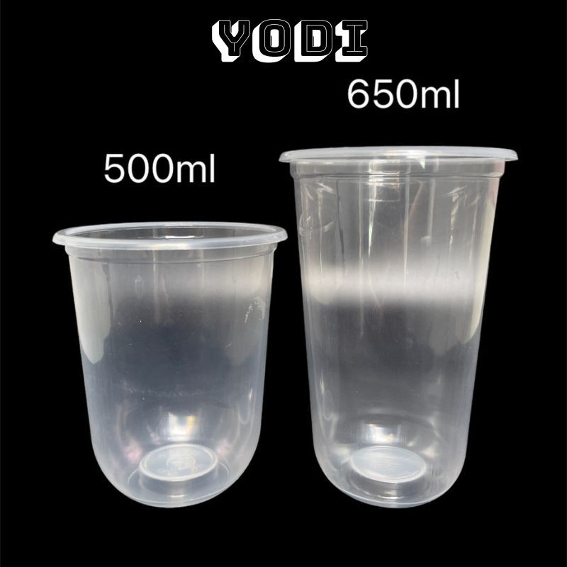瓶裝50杯pp塑料杯底,厚,耐熱,容量360ml 500ML 600ML 700ML