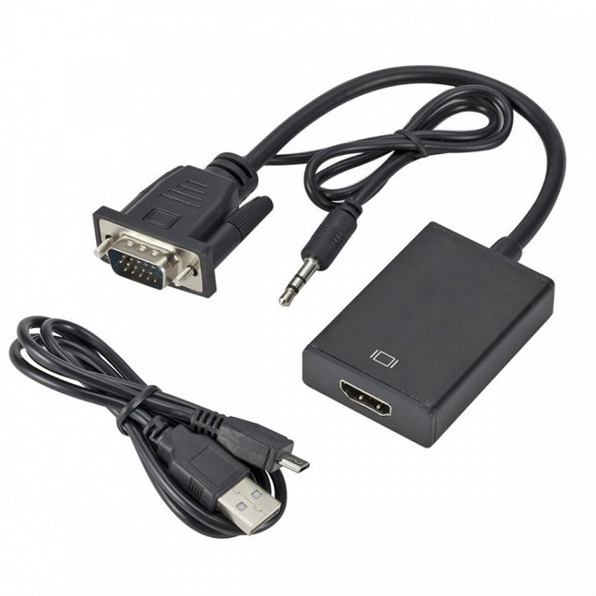 Vga 轉 HDMI 轉換線(帶音頻 + MICRO USB 線)