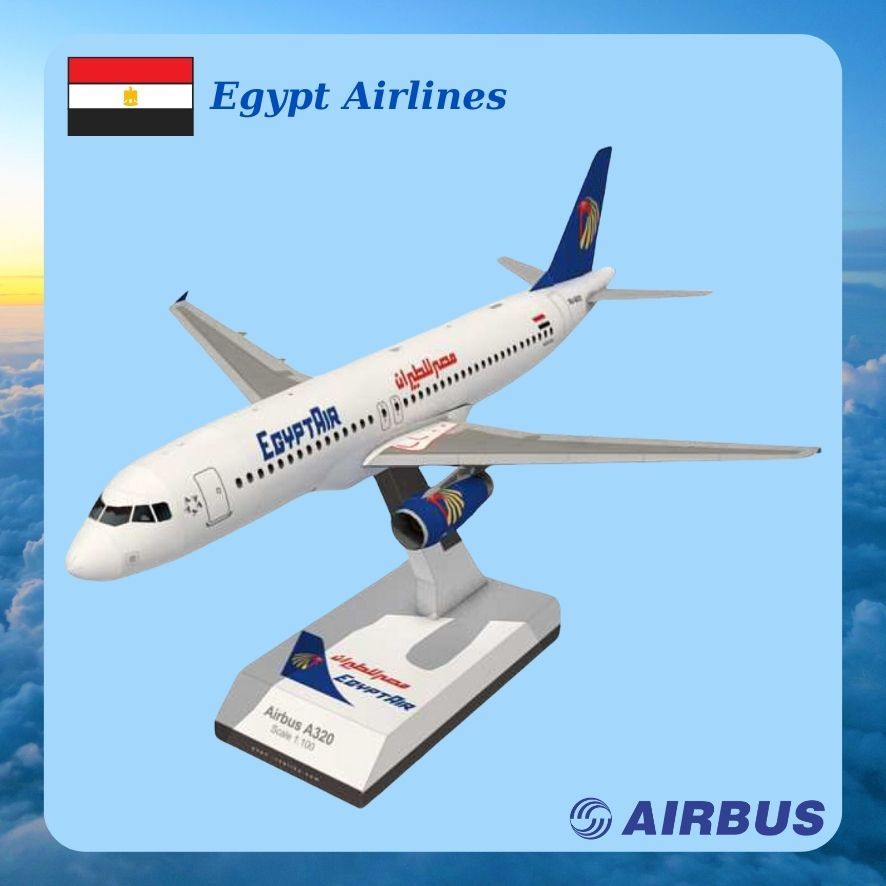 商用 AIRBUS A320 埃及飛機紙模型