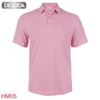 男士 POLO 襯衫 HM05 -DELUCA,圖案 - POLO 帶領高爾夫襯衫 - 2024 新款 POLO 襯衫。