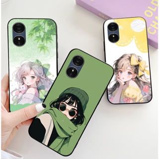 Oppo a17 / a17k / oppo a38 / a18 美少女印花手機殼,女手機殼