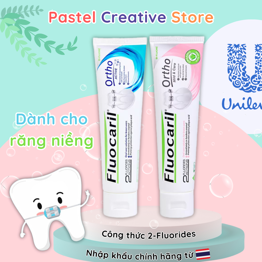 Fluocaril 真人牙膏含正品泰國牙套 100g 和 125g
