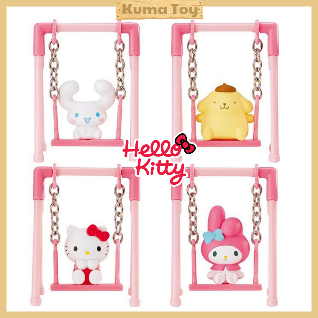 模型扭蛋 Hello Kitty、Kuromi、Cinnamaroll、Purin、My Melody Swing -