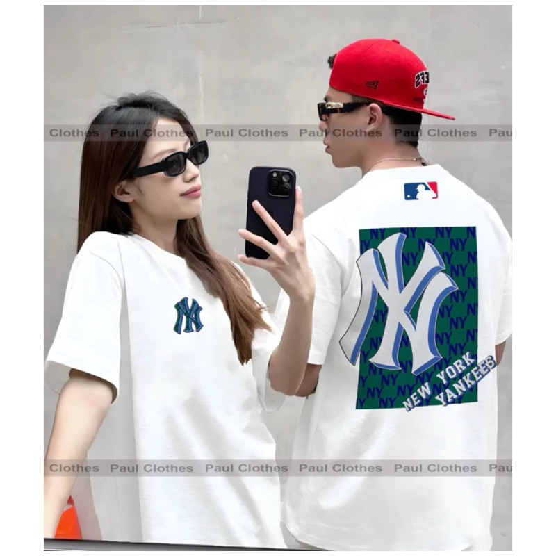 Mlb New york 高端正品標準 T 恤,中性風格 T 恤