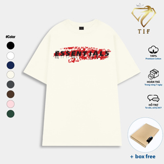 本地品牌 TIF 中性 T 恤高級棉大碼 - Essentials