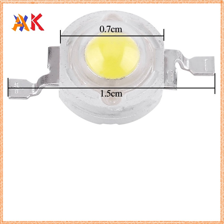 【V.A.K】10顆優質LED燈珠1W正白光LED燈小燈泡單燈1W手電筒