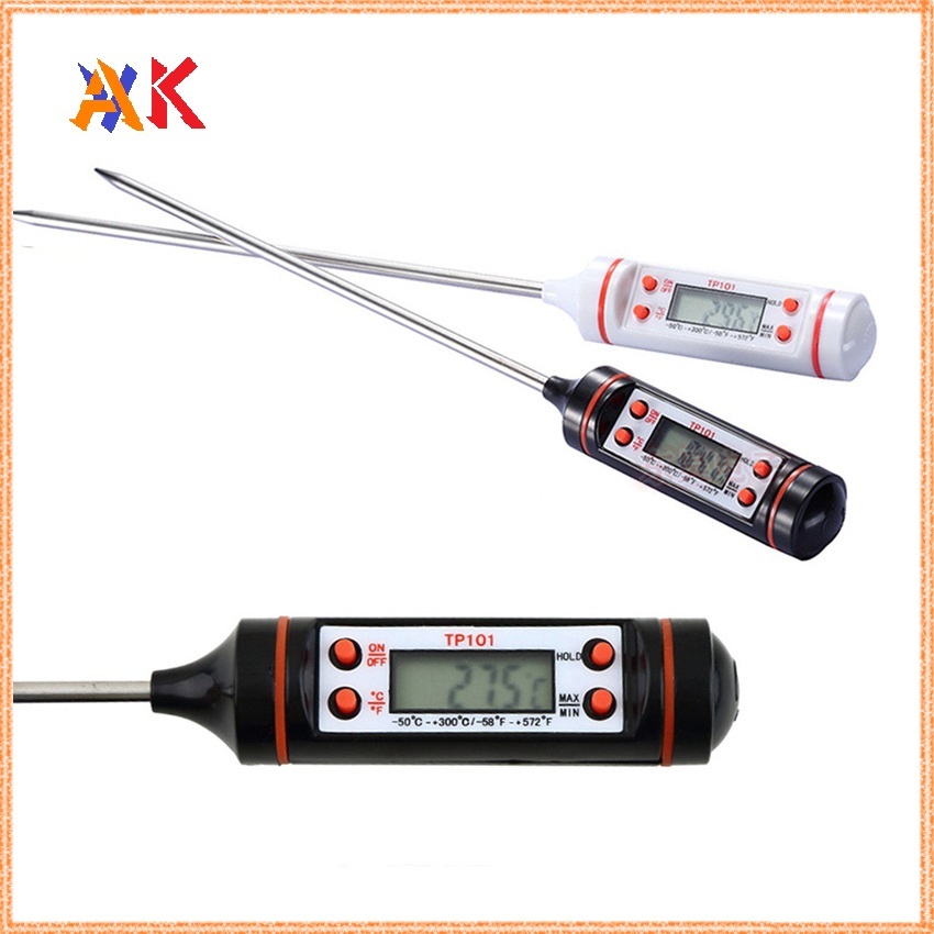 [V.A.K] 溫度計探頭,燒烤溫度測量,電子食物溫度計,液體溫度計 TP101 黑色白色