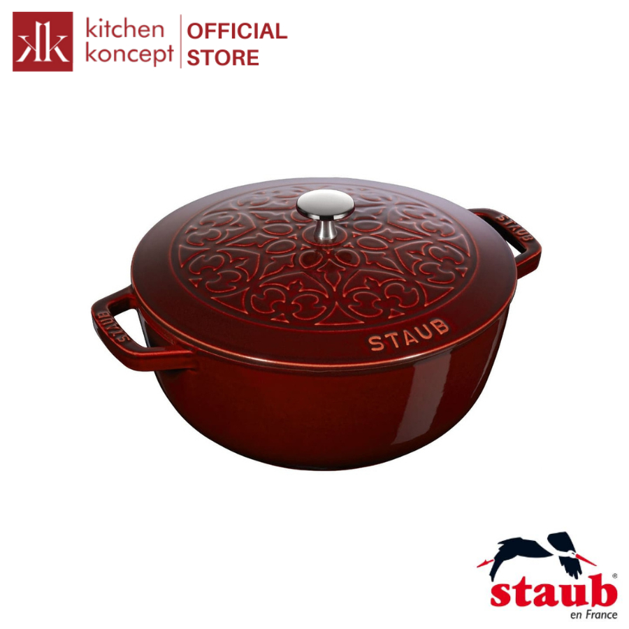 Staub - 波爾多紅圓鐵鍋 - 26 厘米(4.9 升)