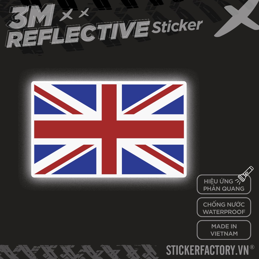 英國國旗 3M - 反光貼紙模切貼紙工廠品牌反光貼紙