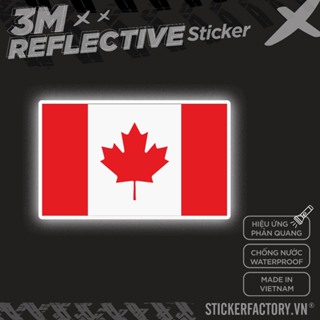 加拿大國旗 3M - 反光貼紙模切貼紙工廠反光貼紙