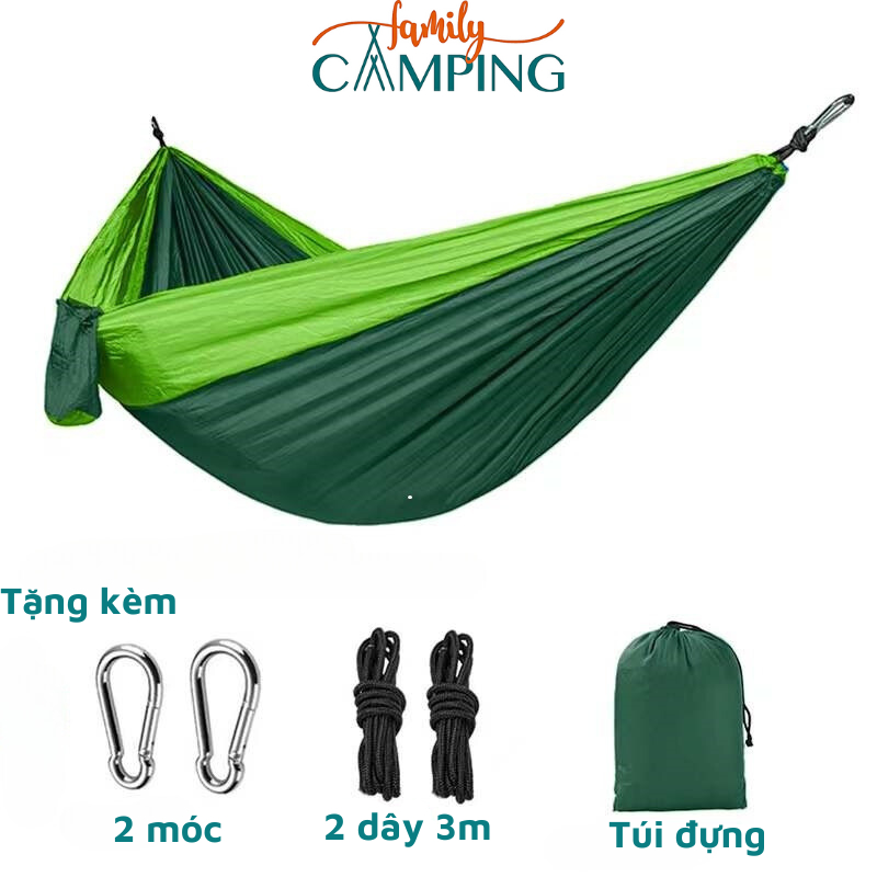 帶蚊帳的露營吊床,超輕折疊釣魚旅行吊床 - 免費帶掛鉤、繩索、包