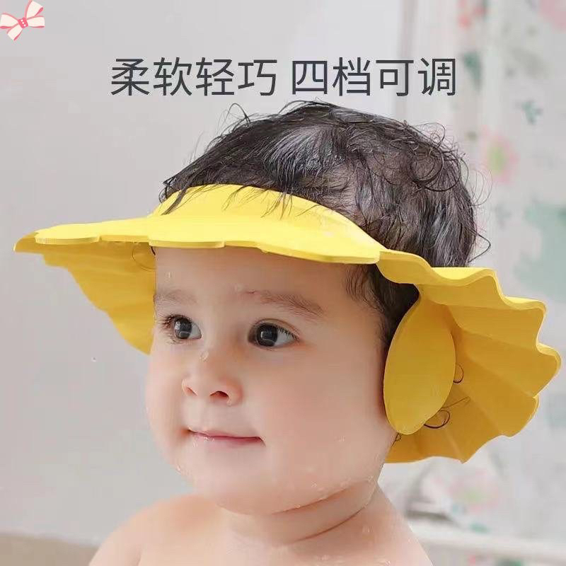 帶防水罩的浴帽,帶耳塞的嬰兒浴帽