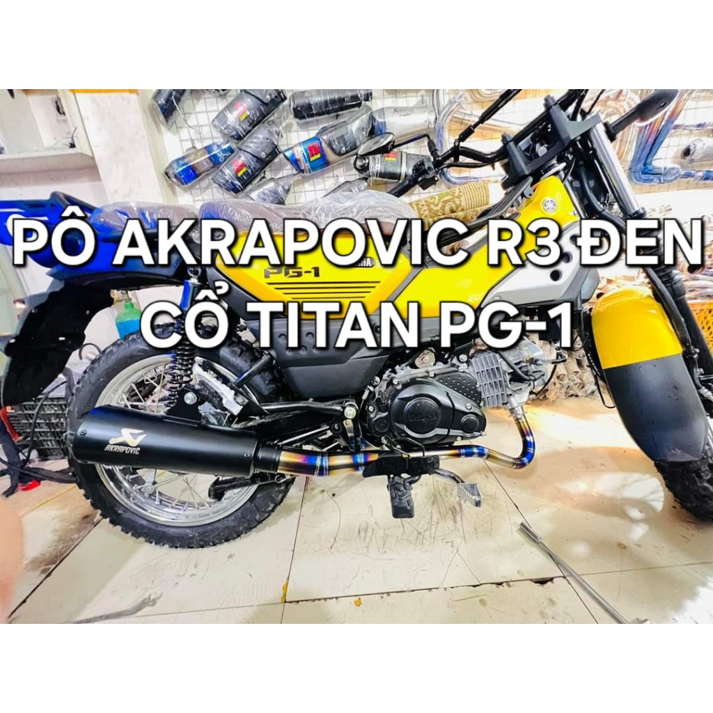 Akrapovic R3 黑色和頸部鈦合金 Yamaha PG-1