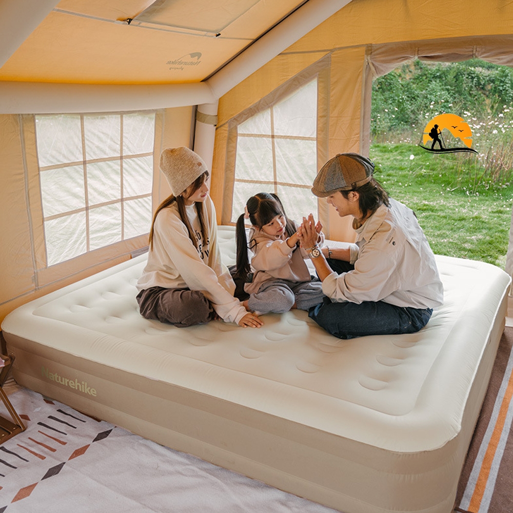 Naturehike Glamping 充氣床墊 CNH22DZ015 打氣筒 - 3 人夜間床墊 2 人 36cm 厚