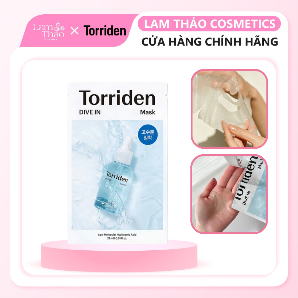 Torriden Dive In 透明質酸面膜保濕舒緩支持紙面膜 27ml