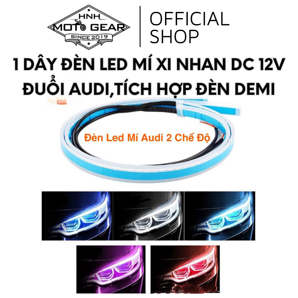 1 奧迪 12V Led 眼瞼 Led 燈條,內置半燈,防水,摩托車和汽車安裝