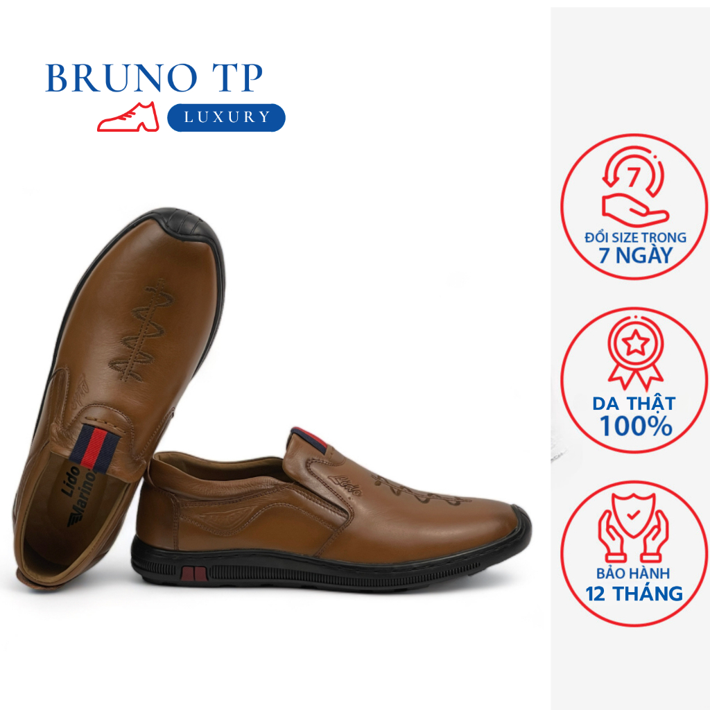 高品質真皮男士棕色樂福鞋 - Bruno TP Luxury - 豪華盒 -