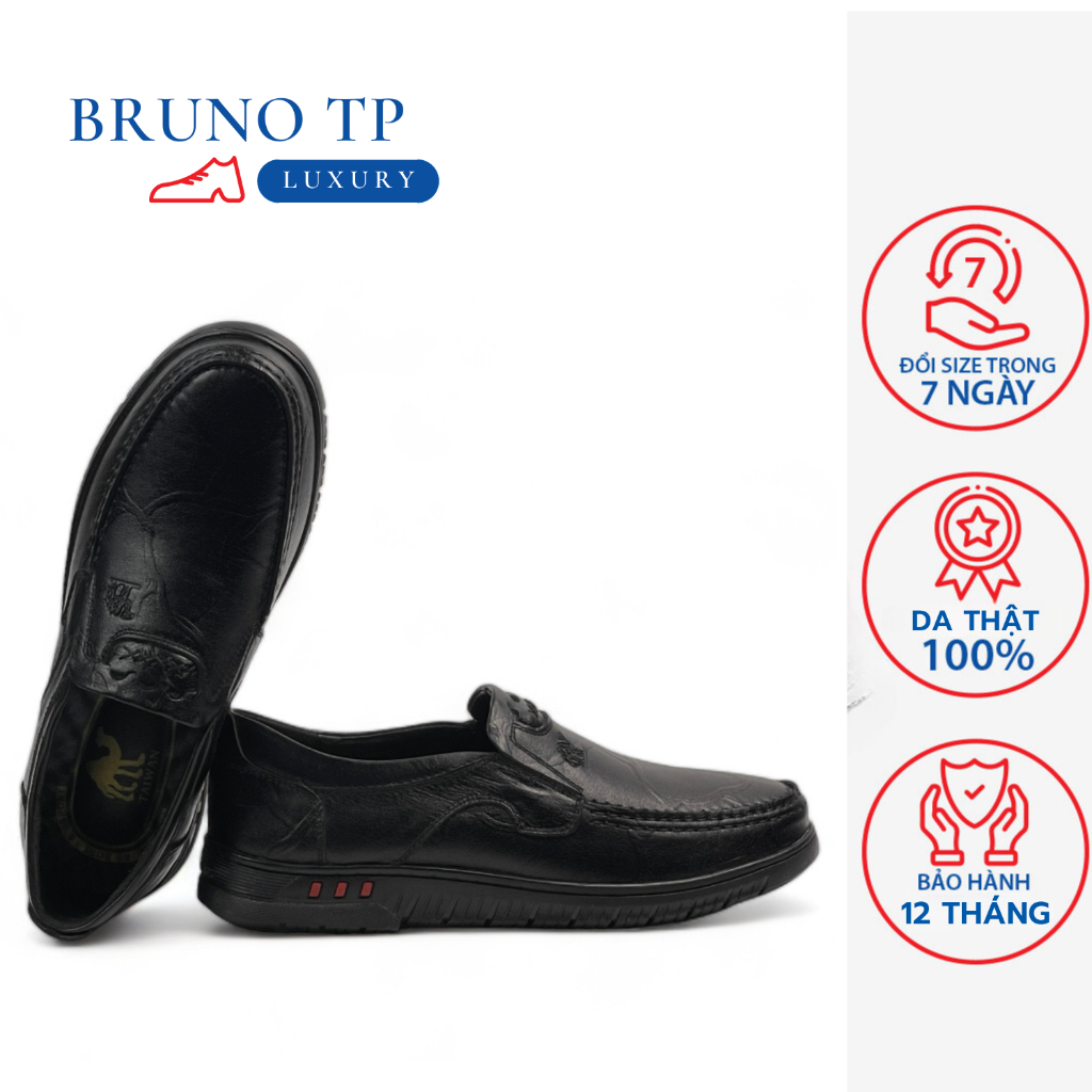 男士水槽圖案樂福鞋 - Bruno TP Luxury - 高品質牛皮 - 整箱 -