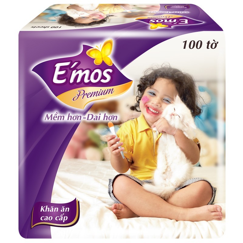 (E'mos Standard) E'mos 優質紫色紙巾 100 張