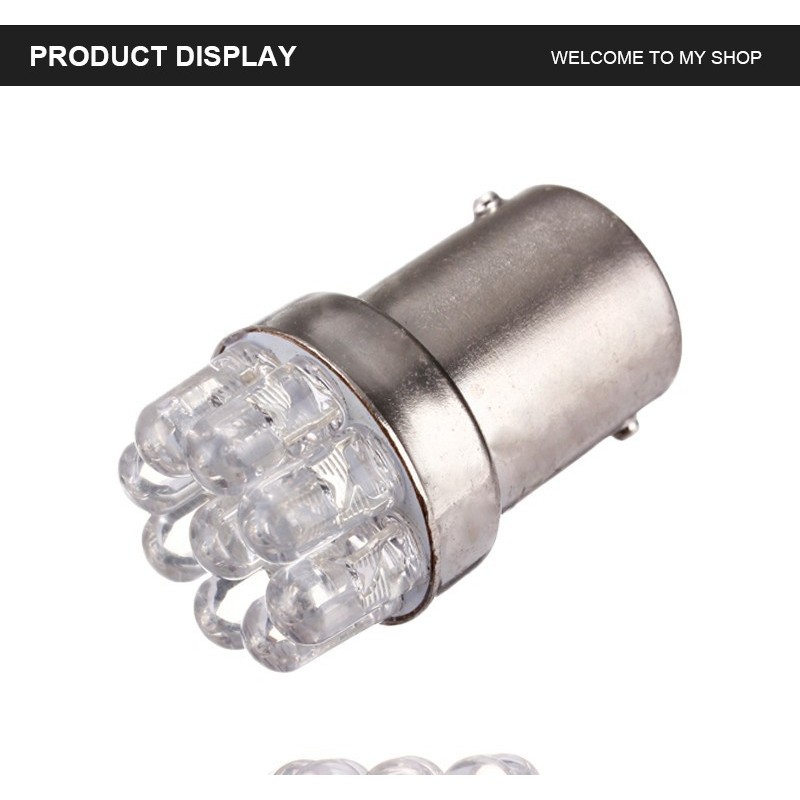 1156 9 眼 LED 燈泡 LED 燈,用於轉向信號、尾燈、摩托車剎車、汽車 12V - 24V(價格 1 燈泡)
