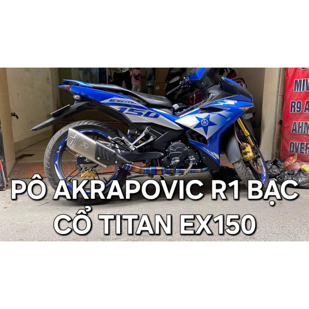 Akrapovic R1 銀色和頸部鈦合金 Yamaha Exciter 150