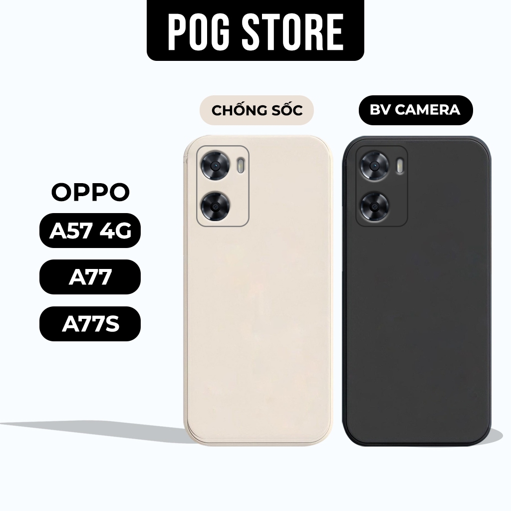 Oppo A57 2022、A77、A77s、A57 4G 手機殼帶方形邊緣 oppo 手機殼保護相機