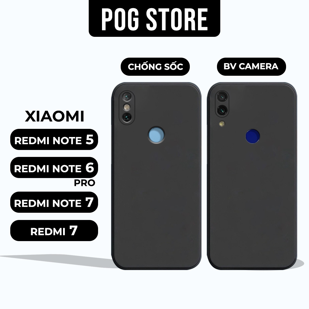 Xiaomi Redmi Note 5、Note 6、Note 7、Redmi 7 手機殼帶方形邊緣小米手機殼保護相機