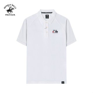 Beverly Hills polo Club-白色修身短袖 polo 衫 Mix-Pmsw23Tl001