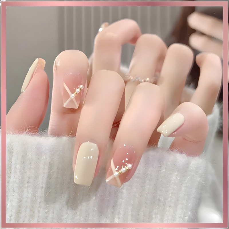 Nailbox Nail up Design 白色油漆霜 ombre 深橙色果凍