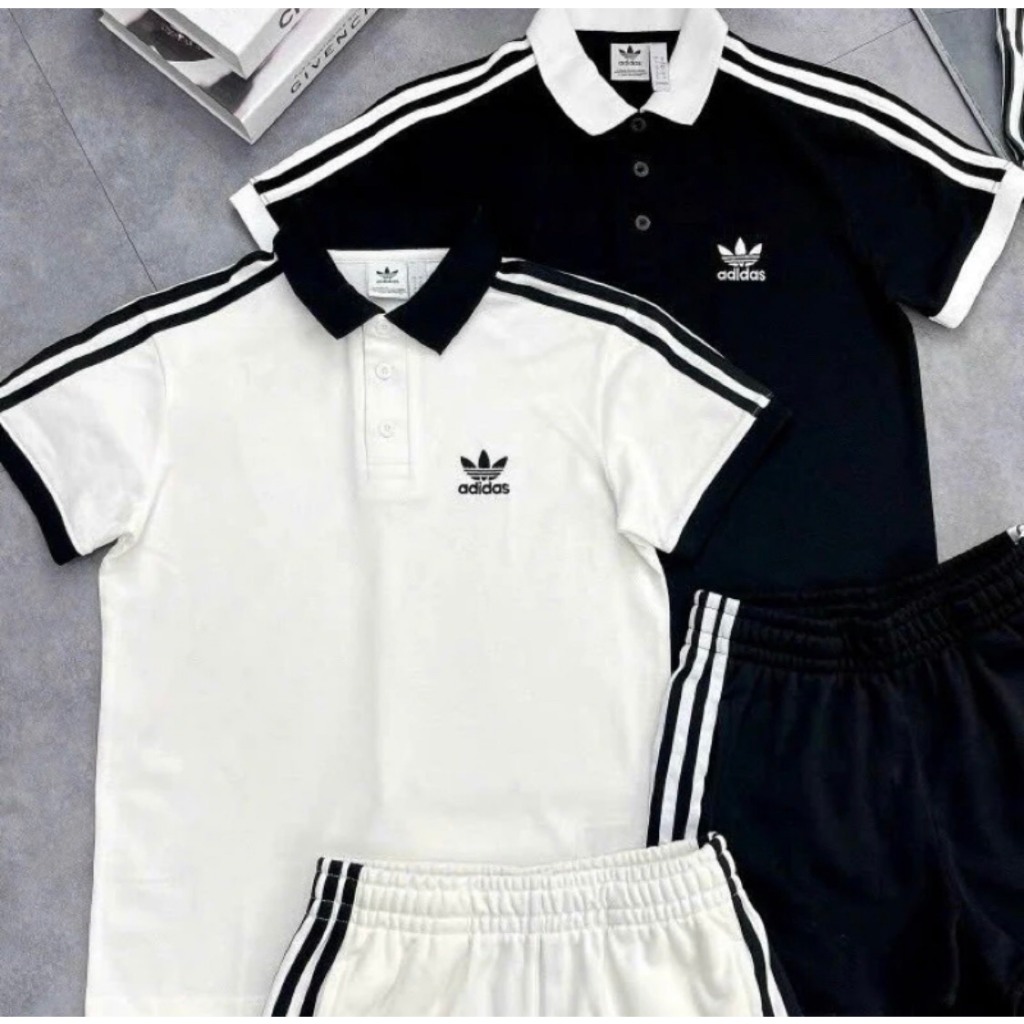 中性 Polo 衫 Adidas Logo 刺繡鱷魚聚厚 - Polo Adidas Form 中性襯衫 2024 年最
