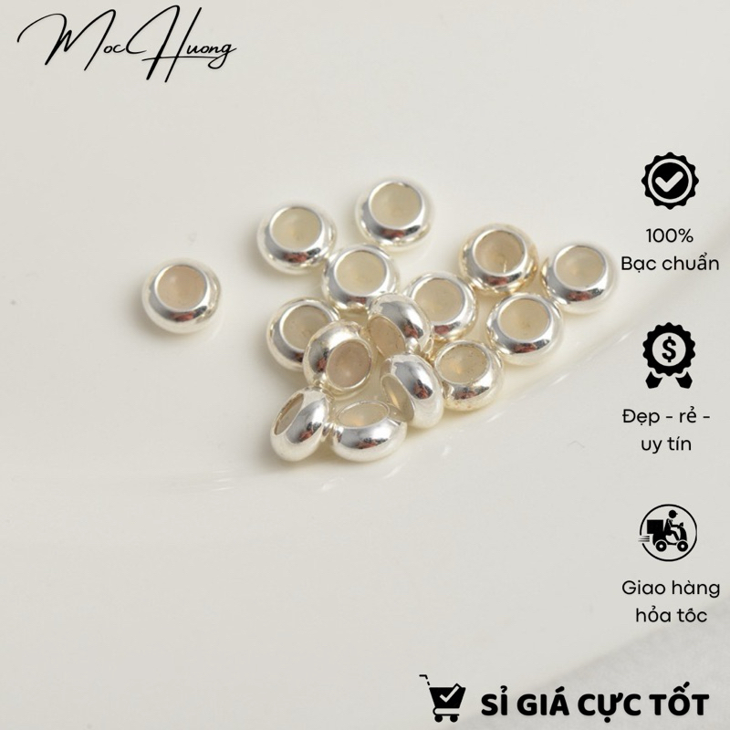 [S925] 銀色塞子對帶橡膠內墊 - MH967 (2mm Fit)