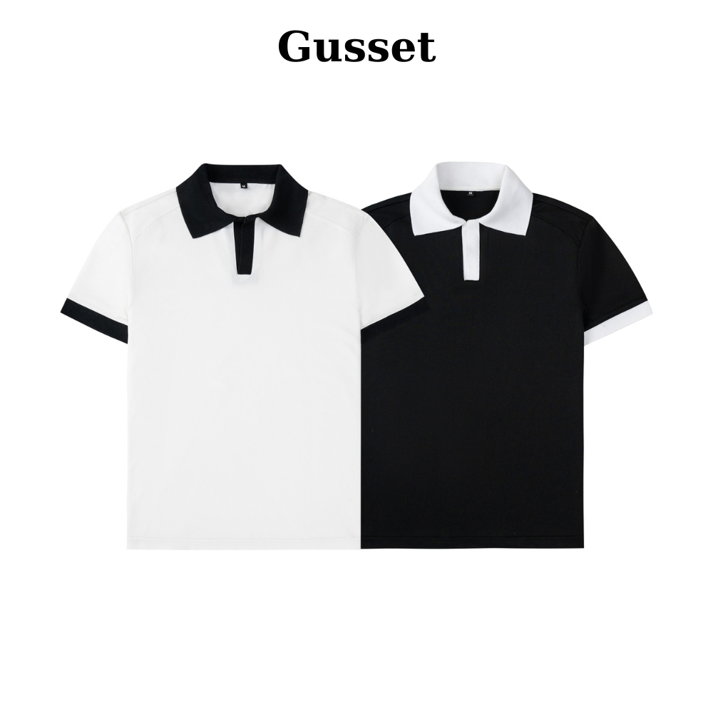 Gusset 男士 polo t 恤,男士 4 向彈力彈力馬球衫