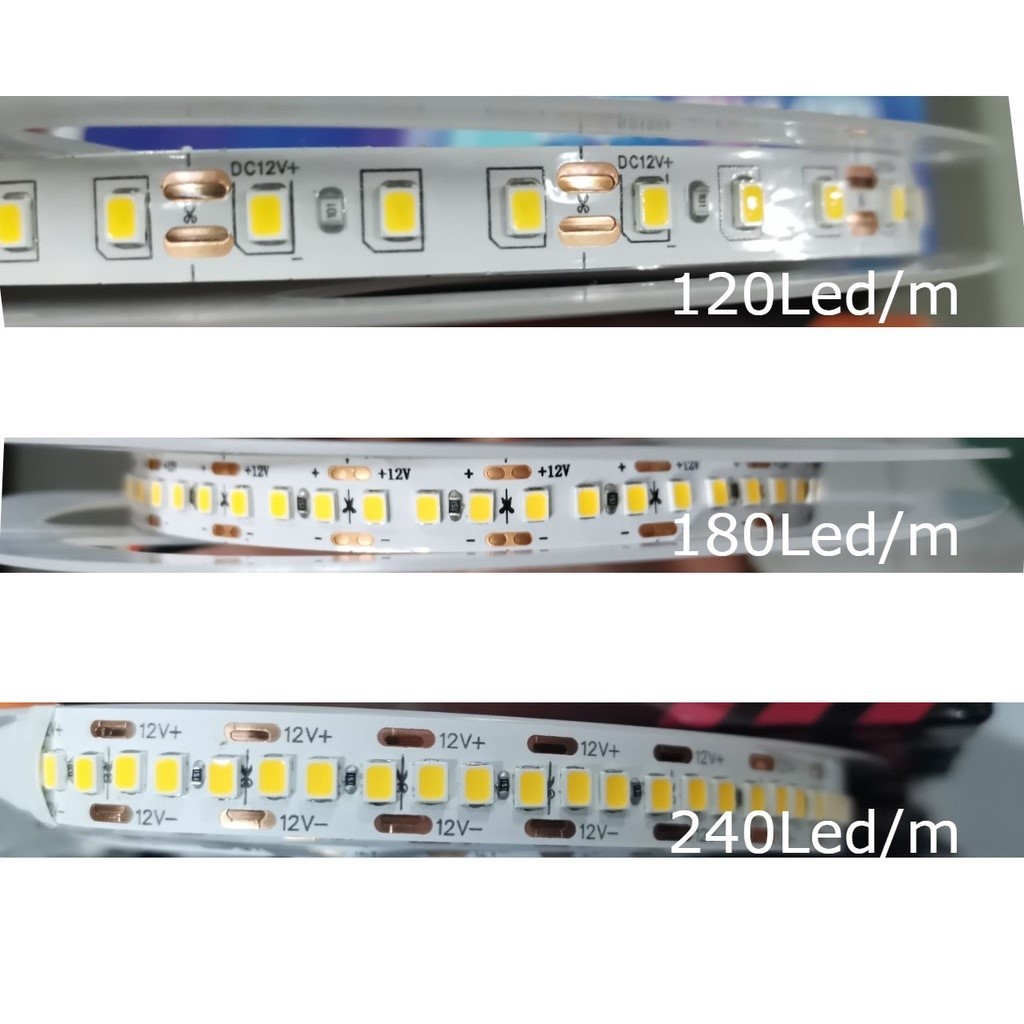 Led 2835 12V Led 燈條 120-180-240 Led / m 超亮廚櫃裝飾、天花板、樓梯