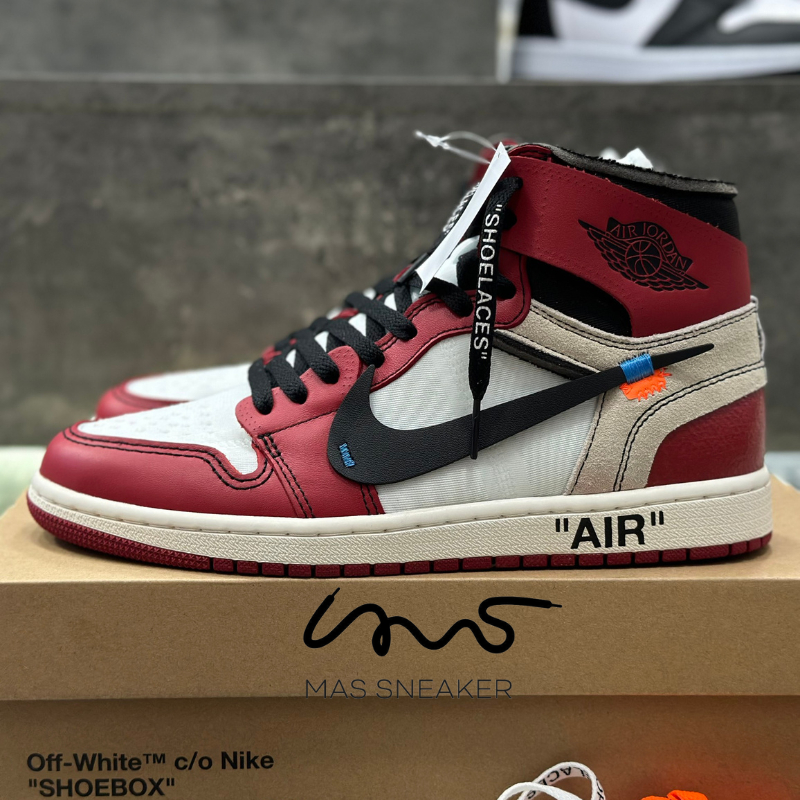 (連襪作為禮物)Air Jordan 1 High Chicago OFF-White 紅色運動鞋 Best Strap