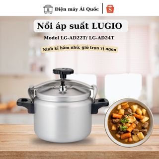 Lugio 壓力鍋型號 LG-AD22T / LG-AD24T anod 鋁製食物燉鍋尺寸 22 / 24cm