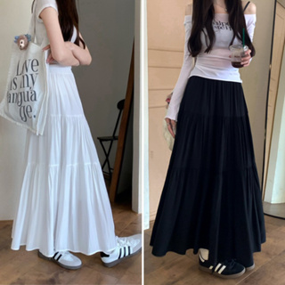 中長裙(90cm長)3層雙層雪紡裙蓬鬆造型