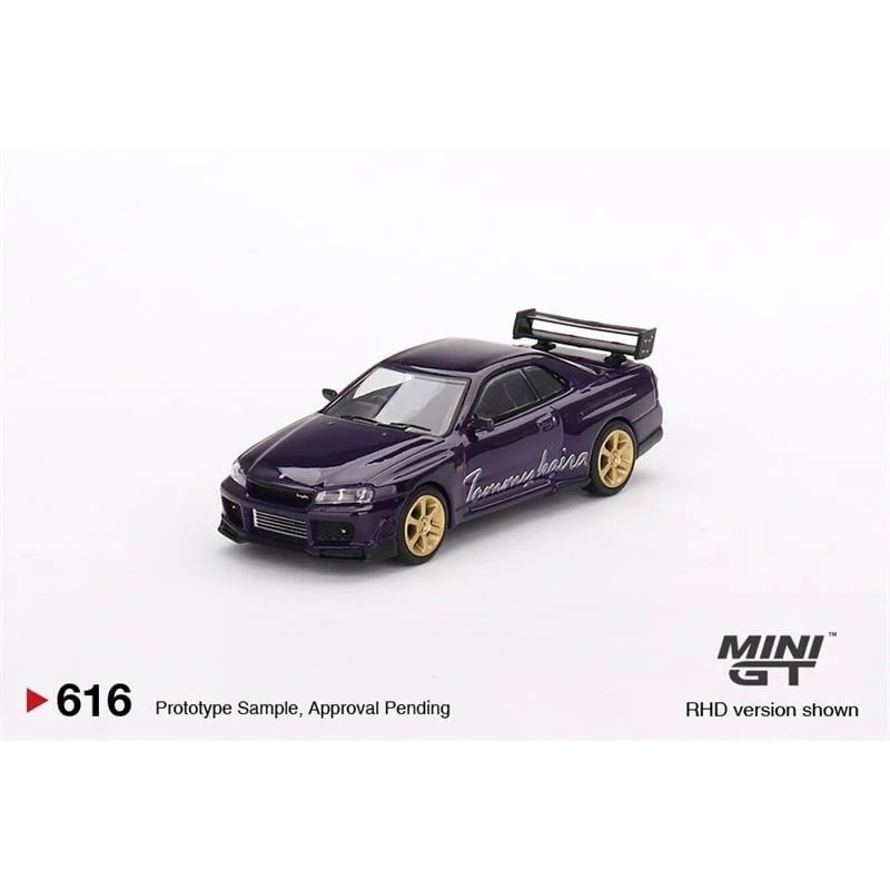 車輛 Mini GT 1:64 Nissan GT-R (R34) Tommykaira R-z 午夜紫