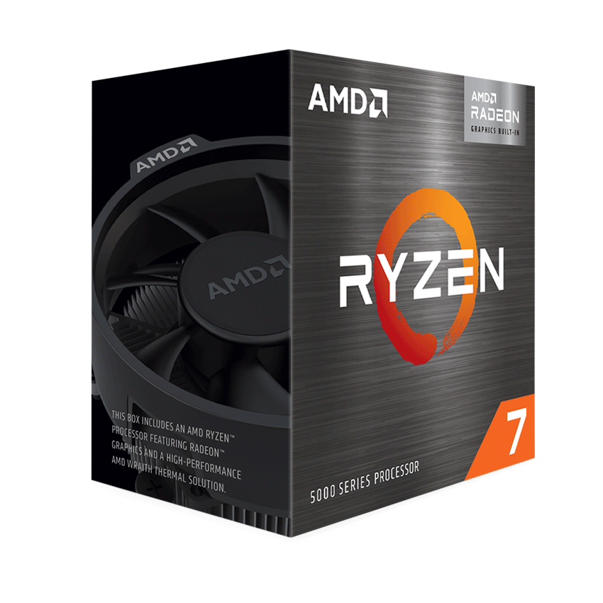 Cpu AMD 銳龍 7 5700G 3.8GHz Boost 4.6GHz 8 核 16 線程 20MB 緩存 - 正