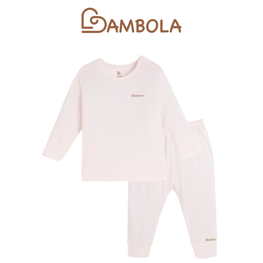酷軟淺粉色肩部套裝長袖套裝尺寸適合嬰兒 3m 至 2y