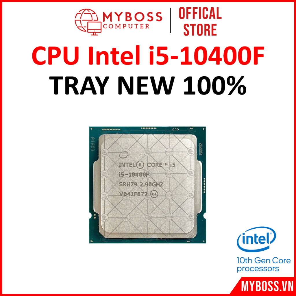 Cpu Intel i5-10400F Ray Ko 風扇,插座 1200(高達 4.3Ghz,6 核 12 螺紋,12