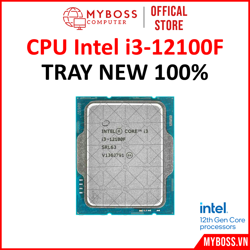 Intel i3-12100F Ray Ko 風扇 CPU,插槽 1700(高達 4.3Ghz,4 核 8 螺紋,12M