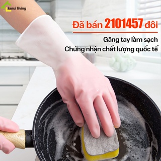 Aige 洗滌劑橡膠手套,高品質耐用洗碗橡膠手套,橡膠手套