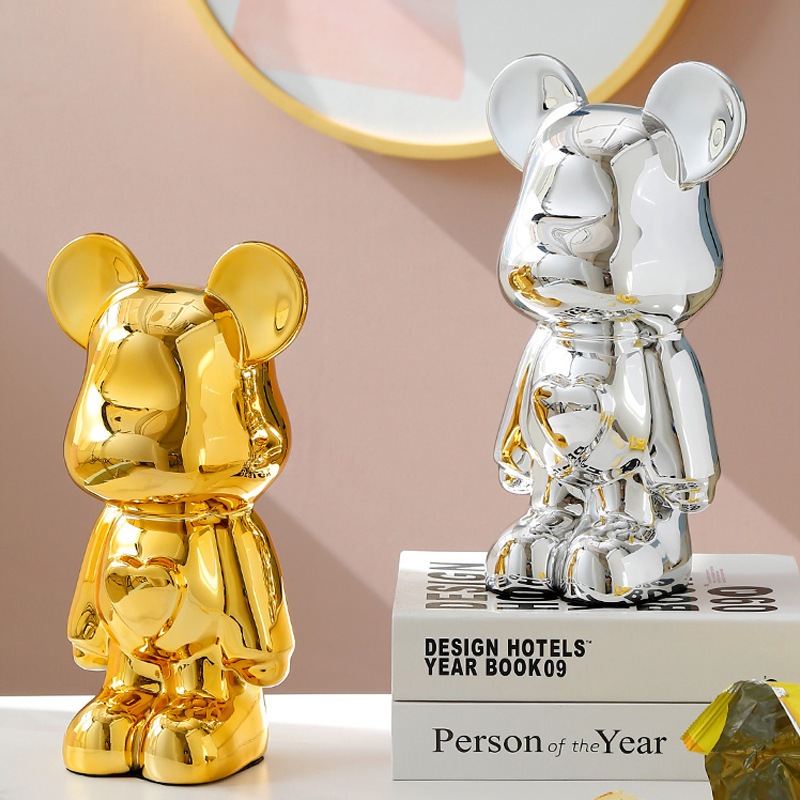 Bearbrick Bear,Bear 模型 28 厘米高品質靜電陶瓷材料裝飾