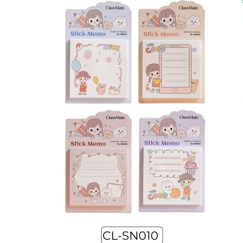 Classmate CL-SN009 / CL-SN010 / CL-SN011 便條紙(顏色隨機) - Booksto