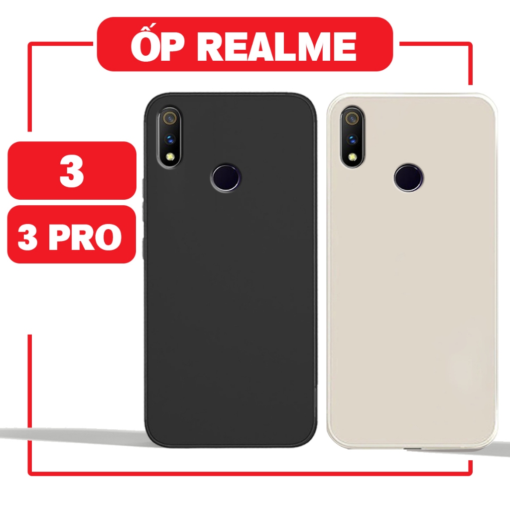 Realme 3 / 3 PRO 手機殼,帶方形邊緣,柔軟靈活,限制灰塵,TPU 塑料指紋