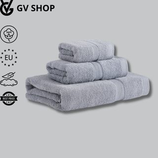 高品質浴巾,組合 3 條 100% 純棉毛巾厚實、柔軟、吸水